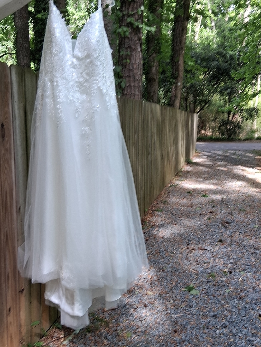 Wedding Gown..Ivory Lace A-Line Wedding Dress with Tulle Skirt (NEW)
